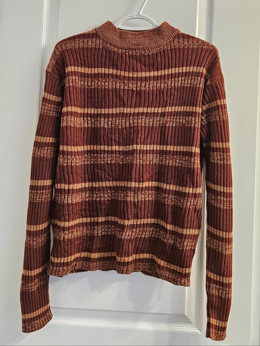 Vintage 1970's/1980's Hand-Loomed Striped Knit Sweater By, Pellini Imports
